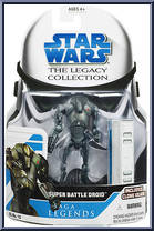 Super Battle Droid from Star Wars - Legacy Collection - Blue / White Cards - Saga Legends manufactured by Hasbro [Front]