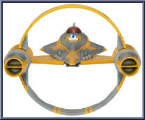 Anakin Skywalker's Jedi Starfighter (Starfighter Class) from Star Wars - Micro Galaxy Squadron - Series 3 manufactured by Jazwares [Loose]