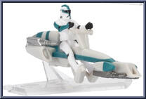 BARC Speeder (Blue) with Clone Trooper Lieutenant (Scout Class) Action Figure