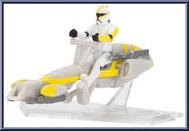 BARC Speeder (Yellow) with Clone Trooper Commander (Scout Class) Action Figure