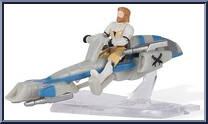 BARC Speeder Bike with General Obi-Wan Kenobi (Scout Class) from Star Wars - Micro Galaxy Squadron - Mystery - Series 2 manufactured by Jazwares [Loose]