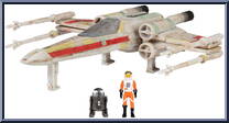 Biggs Darklighter's X-Wing (Starfighter Class) from Star Wars - Micro Galaxy Squadron - Series 4 manufactured by Jazwares [Loose]