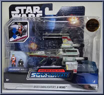 Biggs Darklighter's X-Wing (Starfighter Class) from Star Wars - Micro Galaxy Squadron - Series 4 manufactured by Jazwares [Back]