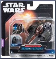 Darth Vader's Sith Interceptor (Light Armor) from Star Wars - Micro Galaxy Squadron - Series 5 manufactured by Jazwares [Front]