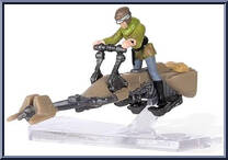 Endor Speeder Bike with Leia Organa (Scout Class) from Star Wars - Micro Galaxy Squadron - Mystery - Series 2 manufactured by Jazwares [Loose]