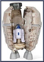 Escape Pod with R2-D2 (Scout Class) from Star Wars - Micro Galaxy Squadron - Mystery - Series 2 manufactured by Jazwares [Loose]