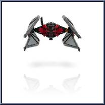Kylo Ren's Tie Whisper (Destroyed) (Light Armor) from Star Wars - Micro Galaxy Squadron - Series 7 manufactured by Jazwares [Loose]