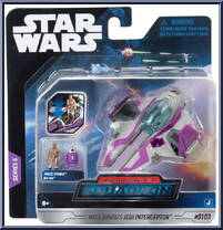 Mace Windu’s Jedi Interceptor (Light Armor) from Star Wars - Micro Galaxy Squadron - Series 5 manufactured by Jazwares [Front]