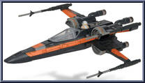 Poe Dameron's T-70 X-Wing (Starfighter Class) from Star Wars - Micro Galaxy Squadron - Series 3 manufactured by Jazwares [Loose]