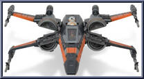Poe Dameron's T-70 X-Wing (Starfighter Class) from Star Wars - Micro Galaxy Squadron - Series 3 manufactured by Jazwares [Loose]