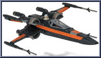 Poe Dameron's T-70 X-Wing (Starfighter Class) from Star Wars - Micro Galaxy Squadron - Series 3 manufactured by Jazwares [Loose]