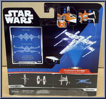 Poe Dameron's T-70 X-Wing (Starfighter Class) from Star Wars - Micro Galaxy Squadron - Series 5 manufactured by Jazwares [Back]