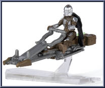 Speeder Bike with Din Djarin (v2) (Scout Class) from Star Wars - Micro Galaxy Squadron - Mystery - Series 2 manufactured by Jazwares [Loose]