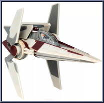 V-Wing Starfighter (Starfighter Class) from Star Wars - Micro Galaxy Squadron - Series 3 manufactured by Jazwares [Loose]