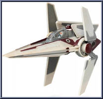 V-Wing Starfighter (Starfighter Class) from Star Wars - Micro Galaxy Squadron - Series 3 manufactured by Jazwares [Loose]