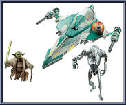Yoda's Jedi Attack Fighter (with Yoda / Super Battle Droid) Action Figure