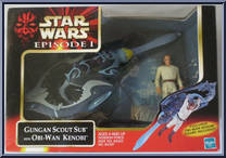 Gungan Scout Sub (with Obi-Wan Kenobi) from Star Wars - Phantom Menace - Vehicles manufactured by Hasbro [Front]