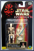 Obi-Wan Kenobi (with Battle Droid) from Star Wars - Phantom Menace - Foreign Exclusive manufactured by Hasbro [Front]