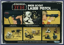 Biker Scout Laser Pistol from Star Wars - Return of the Jedi - Role Play manufactured by Kenner [Back]