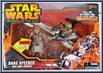Barc Speeder (with Barc Trooper / Wookiee Warrior) from Star Wars - Revenge of the Sith - Vehicles manufactured by Hasbro [Front]