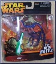 Yoda (Fly into Battle!) from Star Wars - Revenge of the Sith - Deluxe Figures manufactured by Hasbro [Front]