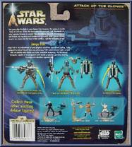 Jango Fett (Electronic Jetpack) from Star Wars - Saga - Attack of the Clones - Deluxe Figures manufactured by Hasbro [Back]
