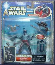 Jango Fett (Electronic Jetpack) from Star Wars - Saga - Attack of the Clones - Deluxe Figures manufactured by Hasbro [Front]