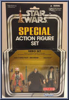 Hero Set (Luke Skywalker, Ben Kenobi, Han Solo) from Star Wars - Vintage Collection - Exclusives - Target manufactured by Hasbro [Front]