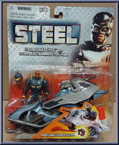 Steel Assault Cycle (with Blasthammer Steel) from Steel - Vehicles manufactured by Kenner [Front]