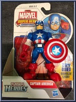 Captain America from Super Hero Adventures - Squeeze Legs manufactured by Hasbro [Front]