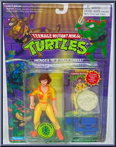 April O' Neil [Reissue] from Teenage Mutant Ninja Turtles - 1995 - Basic Figures (with Coins) manufactured by Playmates [Front]