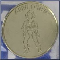 April O' Neil [Reissue] from Teenage Mutant Ninja Turtles - 1995 - Basic Figures (with Coins) manufactured by Playmates [Coin]