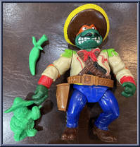 Bandito-Bashin' Mike from Teenage Mutant Ninja Turtles - Wacky Wild West Turtles manufactured by Playmates [Loose]