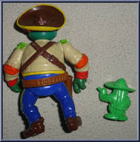Bandito-Bashin' Mike from Teenage Mutant Ninja Turtles - Wacky Wild West Turtles manufactured by Playmates [Loose]