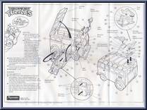 Channel 6 Newsvan from Teenage Mutant Ninja Turtles - 1992 - Accessories manufactured by Playmates [Instructions]