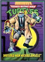 Invisible Man Michaelangelo (with Card) from Teenage Mutant Ninja Turtles - Universal Studios Monsters manufactured by Playmates [Card]