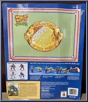 Kowabunga Kickboxin' Leo from Teenage Mutant Ninja Turtles - Smash 'em Bash 'em Figures manufactured by Playmates [Back]