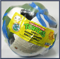 Leo's Soccer Ball from Teenage Mutant Ninja Turtles - Sewer Sports Balls manufactured by Playmates [Back]