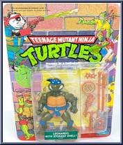Leonardo (with Storage Shell) from Teenage Mutant Ninja Turtles - Storage Shell Turtles manufactured by Playmates [Front]