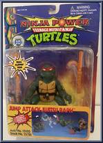 Ninja Action - Jump Attack Jujitsu Raph from Teenage Mutant Ninja Turtles - 10th Anniversary - Ninja Power manufactured by Playmates [Front]