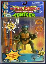 Ninja Action - Somersault Samurai Leo [Reissue] from Teenage Mutant Ninja Turtles - 10th Anniversary - Ninja Power manufactured by Playmates [Front]