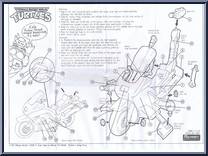 Ninja Newscycle  from Teenage Mutant Ninja Turtles - 1991 - Accessories manufactured by Playmates [Instructions]