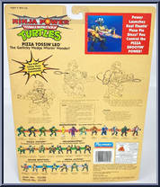 Pizza Tossin' Leo [Reissue] from Teenage Mutant Ninja Turtles - 10th Anniversary - Ninja Power manufactured by Playmates [Back]