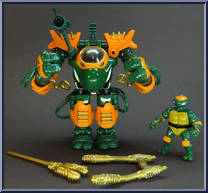 Robotation Michaelangelo from Teenage Mutant Ninja Turtles - Muta Force manufactured by Playmates [Loose]