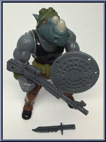 Rocksteady (Soft Head) from Teenage Mutant Ninja Turtles - 1988 - Basic Figures manufactured by Playmates [Loose]