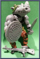 Rocksteady from Teenage Mutant Ninja Turtles - 1988 - Basic Figures manufactured by Playmates [Loose]