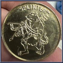 Splinter [Reissue] from Teenage Mutant Ninja Turtles - 1995 - Basic Figures (with Coins) manufactured by Playmates [Coin]