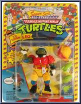 T. D. Tossin' Leo from Teenage Mutant Ninja Turtles - Sewer Sports Allstar Turtles manufactured by Playmates [Front]
