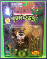 Warrior Winged Donatello from Teenage Mutant Ninja Turtles - Warriors (with Coins) manufactured by Playmates [Front]