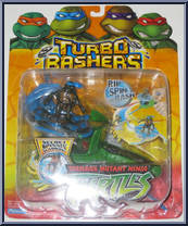 Leonardo from Teenage Mutant Ninja Turtles - Animated - Turbo Bashers (mini) manufactured by Playmates [Front]